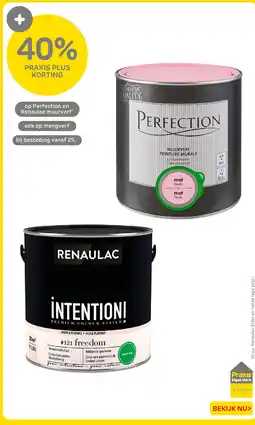 Praxis Perfection en Renaulac muurverf aanbieding