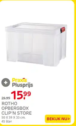 Praxis rotho opbergbox clip'n store aanbieding