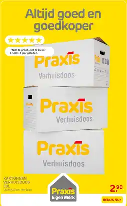 Praxis Praxis Verhuisdoos aanbieding