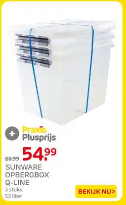 Praxis sunware opbergbox q-line aanbieding