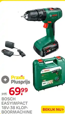 Praxis Bosch easyimpact 18v-38 klop-boormachine aanbieding