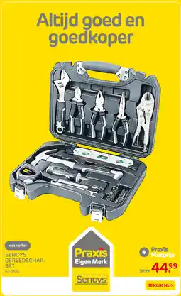 Praxis Sencys Gereedschapset aanbieding
