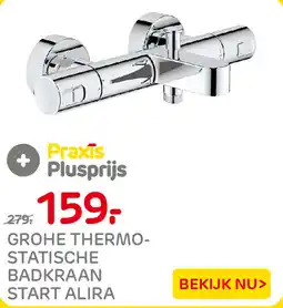 Praxis Praxis grote thermostatische badkraan start alira aanbieding