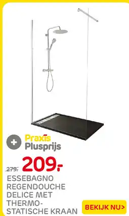 Praxis Praxis Essebagno regendouche delice met thermostatische kraan aanbieding