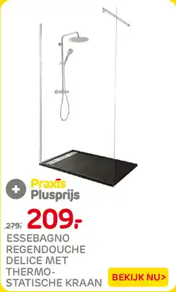 Praxis Essebagno Regendouche Delice met Thermostatische Kraan aanbieding