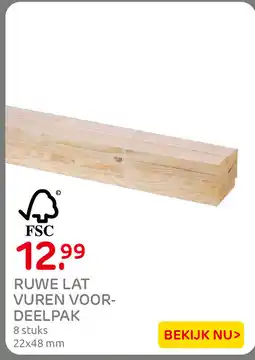 Praxis FSC RUWE LAT VUREN VOOR-DEELPAK aanbieding