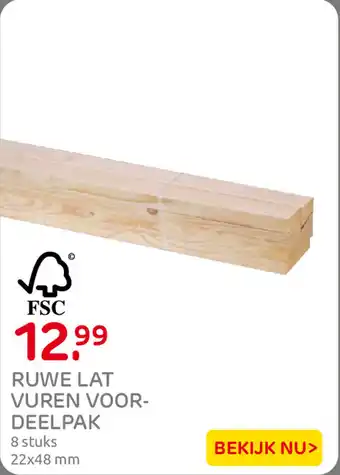 Praxis Ruwe Lat Vuren Voor-Deelpak aanbieding
