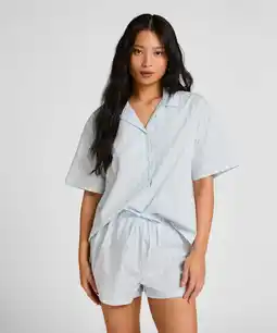 Hunkemoller Hunkemöller Gestreept Katoenen Jasje Blauw aanbieding