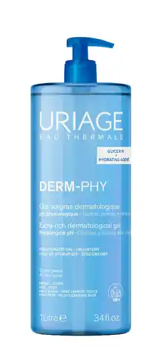 De Online Drogist Uriage Derm-Phy Extra-Rich Dermatological Gel 1LT aanbieding