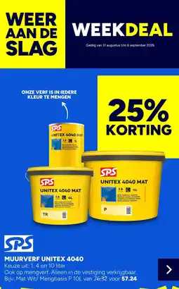 BOUWMAAT SPS MUURVERF UNITEX 4040 aanbieding