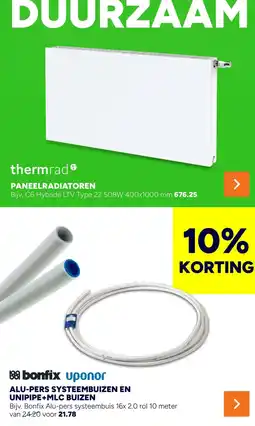 BOUWMAAT bonfix uponor aanbieding