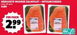 De Boerenschuur Gerookte noorse zalmfilet getrancheerd aanbieding