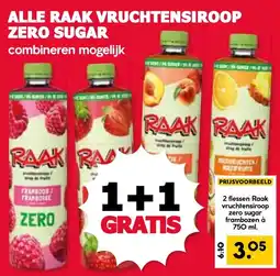 De Boerenschuur raak vruchtensiroop zero sugar aanbieding