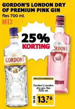 De Boerenschuur Gordon's London dry gin aanbieding