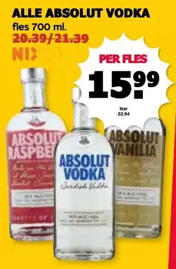 De Boerenschuur alle absolut vodka aanbieding
