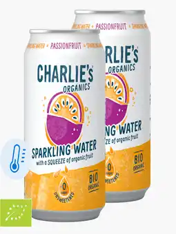 Flink Charlie's Organics Sparkling bio Passionfruit 33cl 2x aanbieding