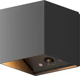 Intratuin Calex wandlamp Falerna zwart 8,5 x 8,5 x 8,8 cm 2 stuks aanbieding
