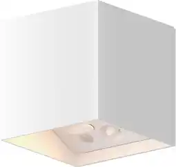 Intratuin Calex wandlamp Falerna wit 8,5 x 8,5 x 8,8 cm 2 stuks aanbieding
