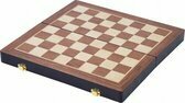 Bol.com Longfield Games Schaakspel Deluxe Inklapbaar 30 Cm Hout Bruin aanbieding