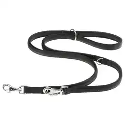 Pets Place Adori Trainingslijn Nylon Soft - Riem - Zwart&Zwart 200x2 cm aanbieding