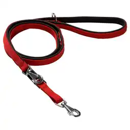 Pets Place Adori Trainingslijn Nylon Soft - Riem - Rood&Zwart 200x2 cm aanbieding