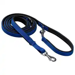 Pets Place Adori Trainingslijn Nylon Soft - Riem - Blauw&Zwart 200x1,5 cm aanbieding