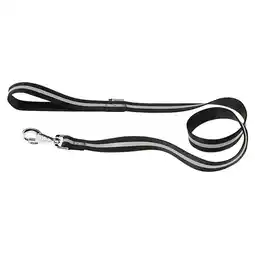 Pets Place Adori Looplijn Reflex - Riem - Zwart&Reflecterend 120x2 cm aanbieding