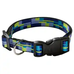 Pets Place Adori Klikhalsband Nylon Print - Halsband - Blauw&Lime 45-70x2,5 cm aanbieding