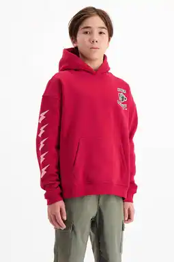 Wehkamp BLACK BANANAS hoodie met backprint rood aanbieding