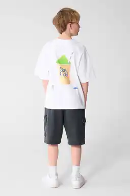 Wehkamp Shoeby T-shirt met backprint wit aanbieding