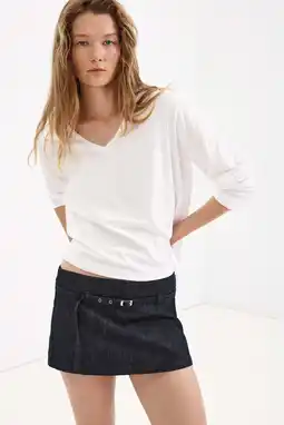 Wehkamp Mango denim skort - donkerblauw aanbieding