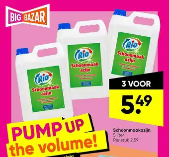 Big Bazar Schoonmaakazijn aanbieding