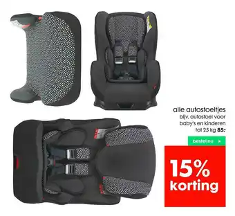 HEMA Alle Autostoeltjes 15% Korting aanbieding