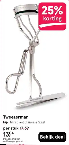 Etos Tweezerman Mini Slant Stainless Steel aanbieding