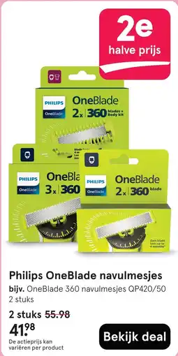 Etos Philips OneBlade navulmesjes aanbieding