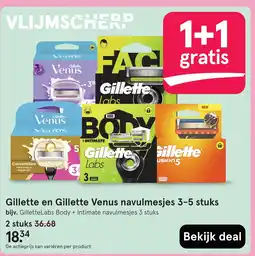 Etos Gillette en Gillette Venus navulmesjes aanbieding