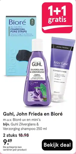 Etos Guhl, John Frieda en Bioré aanbieding