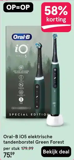 Etos Oral-B iO5 elektrische tandenborstel Green Forest aanbieding