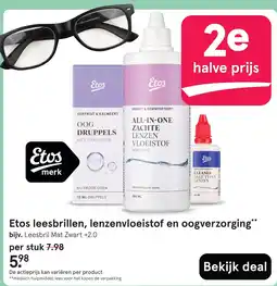 Etos Etos leesbrillen, lenzenvloeistof en oogverzorging aanbieding