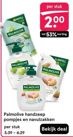 Etos Palmolive handzeep pompjes en navulzakken aanbieding