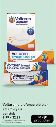 Etos Voltaren diclofenac pleister en emulgels aanbieding