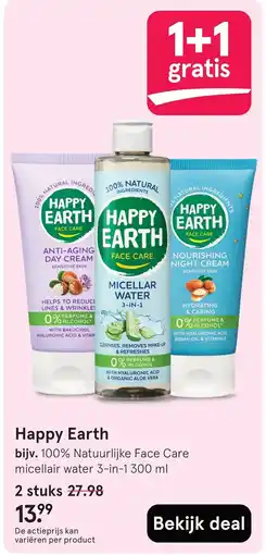 Etos Happy Earth micellar water 3-in-1 300 ml aanbieding