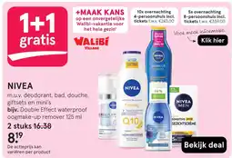 Etos nivea m.u.v. deodorant, bad, douche, giftsets en mini's aanbieding