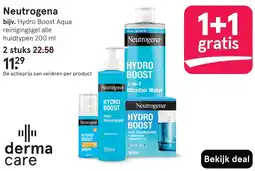 Etos Neutrogena Hydro Boost Aqua reinigingsgel alle huidtypen 200 ml aanbieding