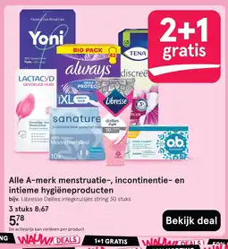 Etos Libresse Dailies inlegkruisjes string 30 stuks aanbieding