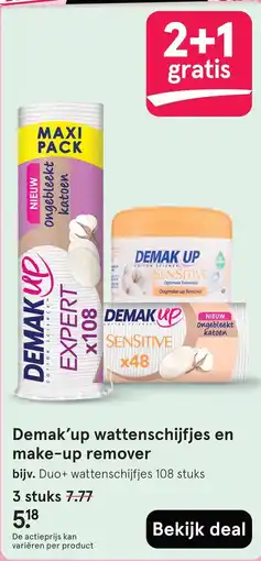 Etos Demak'up wattenschijfjes en make-up remover aanbieding