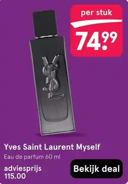 Etos Yves Saint Laurent Myself aanbieding