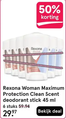 Etos Rexona Woman Maximum Protection Clean Scent aanbieding