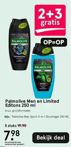 Etos Palmolive Men en Limited Editons 250 ml aanbieding