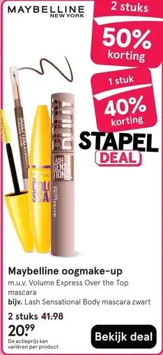 Etos Maybelline oogmake-up aanbieding